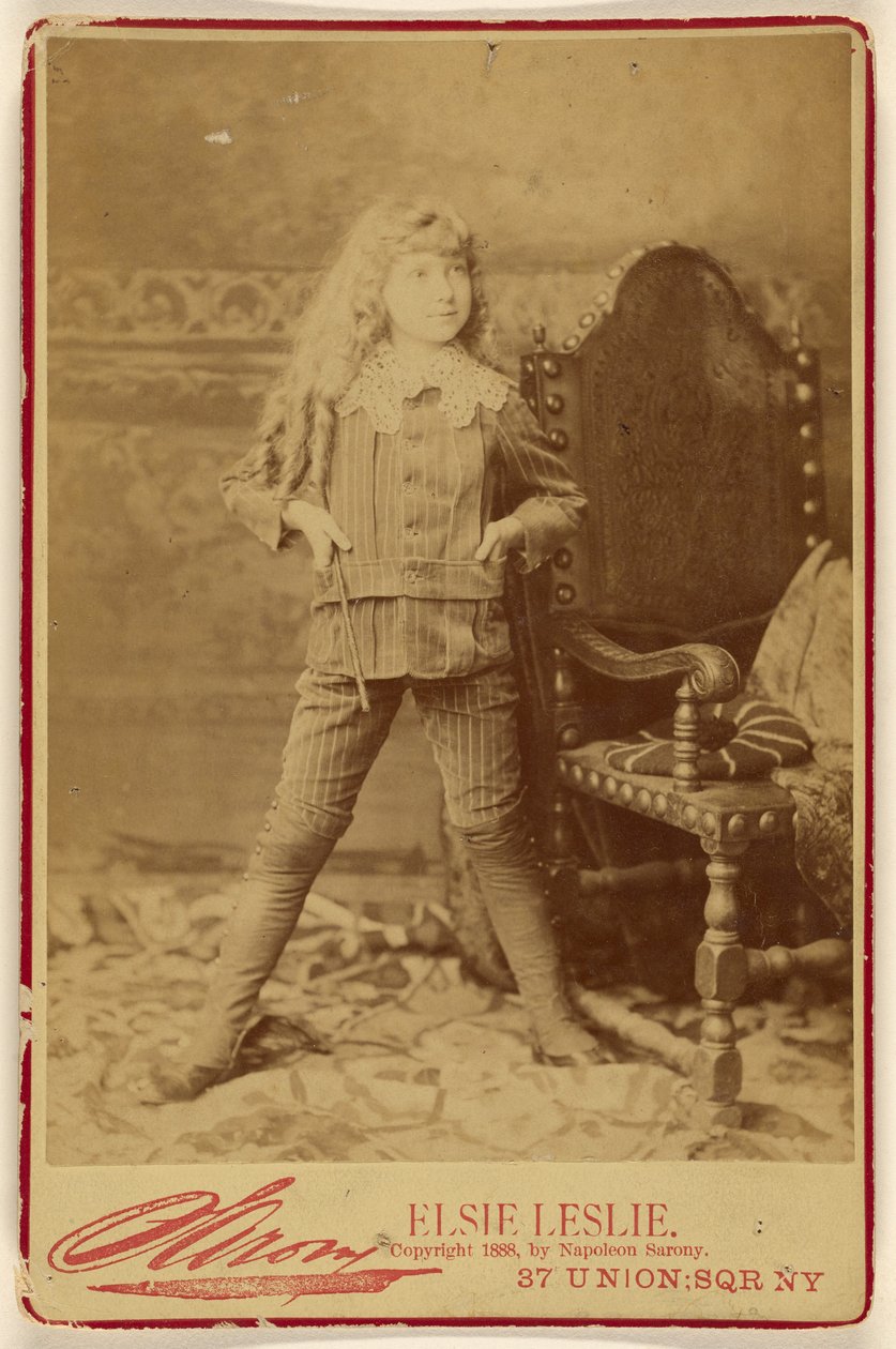 Elsie Leslie [als] Kleiner Lord Fauntleroy tekijältä Napoleon Sarony
