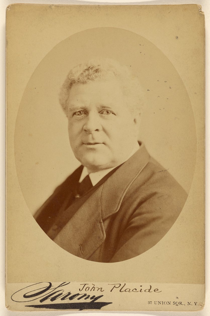 John Placide. Union Square Co. tekijältä Napoleon Sarony