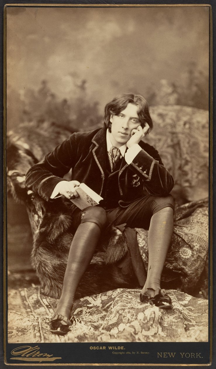 Oscar Wilde, 1882 (albumiinihopeapainatus) tekijältä Napoleon Sarony