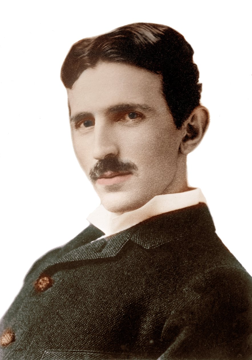 Nikola Teslan (1856-1943) muotokuva (Nikolaj) - kroatialaissyntyinen serbiinsinööri, fyysikko ja keksijä - Valokuva: Napoleon Sarony (1821-1896) 1890 tekijältä Napoleon Sarony