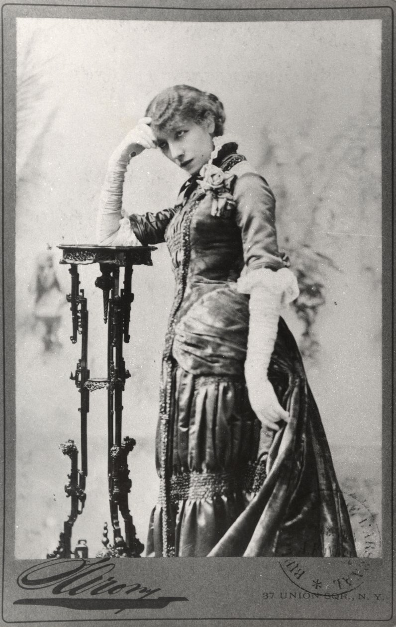 Muotokuva Sarah Bernhardtista (1844-1923) otettu Yhdysvalloissa (m/w kuva) tekijältä Napoleon Sarony