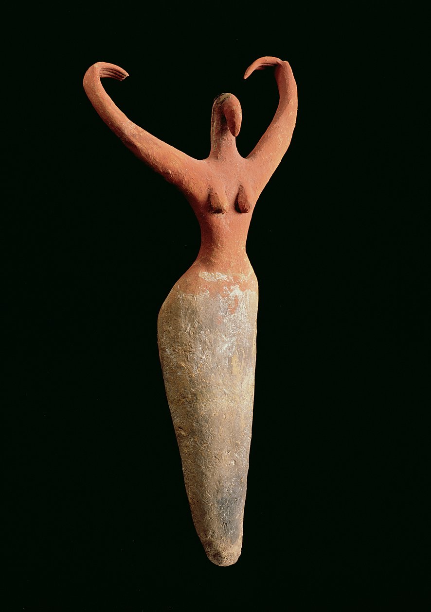 Naishahmo, El Mamariyasta, noin 3600-3500 eKr. (maalattu terrakotta) (katso 201159) tekijältä Naqada I Period Egyptian