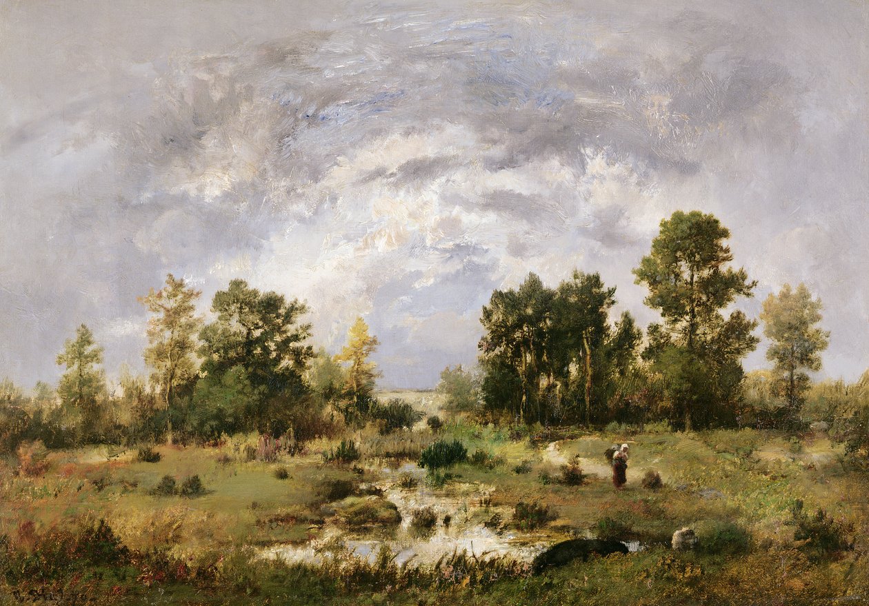 Metsäinen maisema, 1870 tekijältä Narcisse Virgile Diaz de la Peña