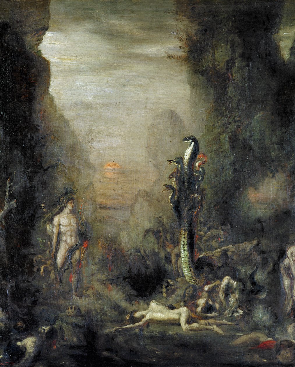 Herkules ja Lernaen hydra, Gustave Moreaun mukaan, noin 1876. tekijältä Narcisse Berchere
