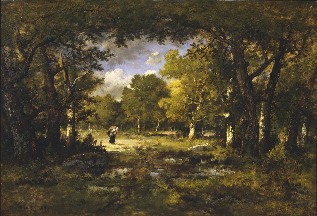 Raivous metsässä, 1874 tekijältä Narcisse Virgile Diaz de la Peña