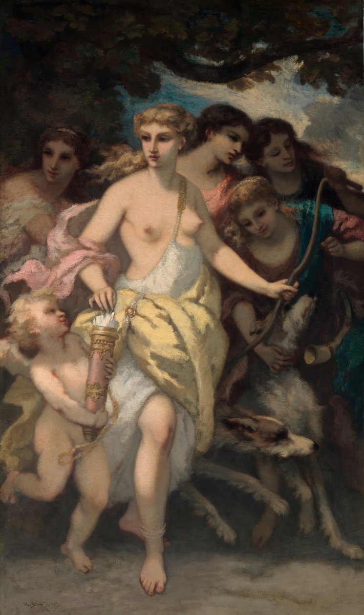 Diana, 1849. tekijältä Narcisse Virgile Diaz de la Peña
