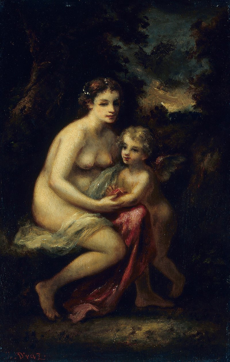 Cupidon koulutus tekijältä Narcisse Virgile Diaz de la Peña