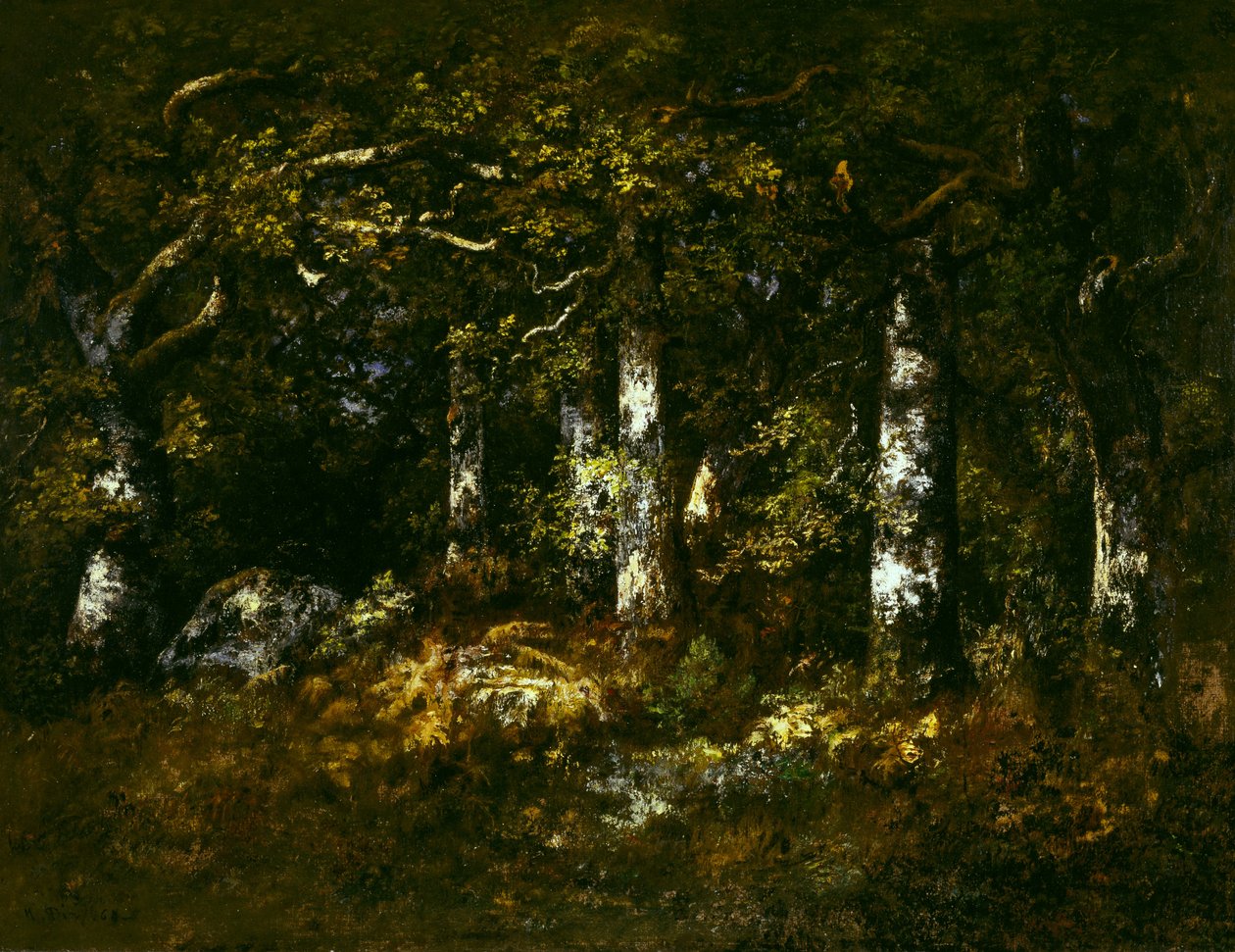 Fontainebleaun metsä, 1868 tekijältä Narcisse Virgile Diaz de la Peña