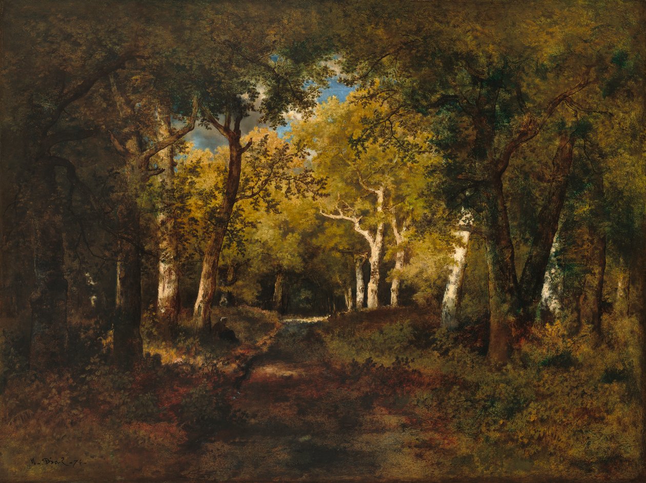 Metsässä, 1874 tekijältä Narcisse Virgile Diaz de la Peña