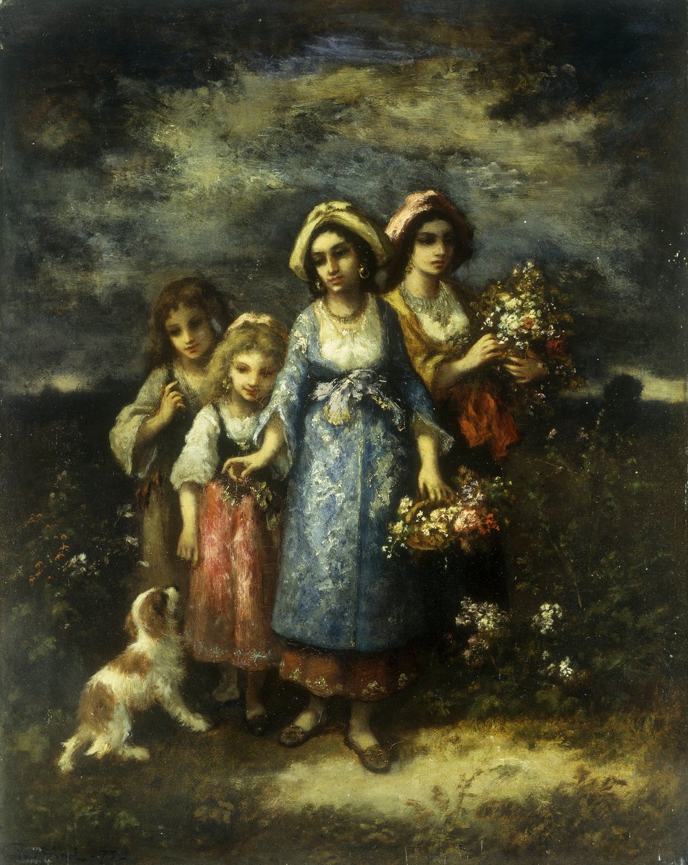 Kukkakeräilijät, 1873 tekijältä Narcisse Virgile Diaz de la Peña