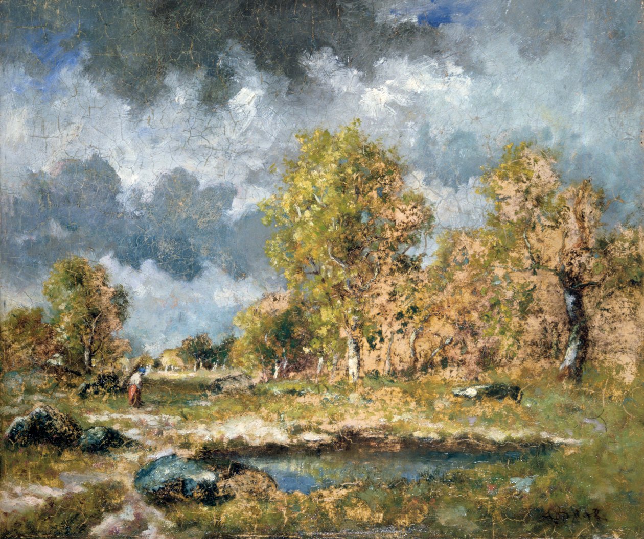 Lampi, 1800-luvun puoliväli. tekijältä Narcisse Virgile Diaz de la Peña