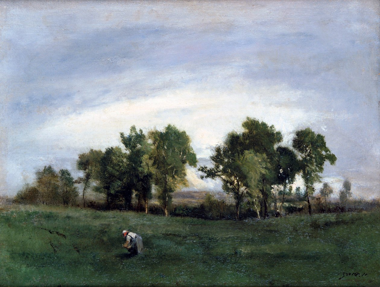 Nainen maaseudulla, c1828-1876 tekijältä Narcisse Virgile Diaz de la Peña