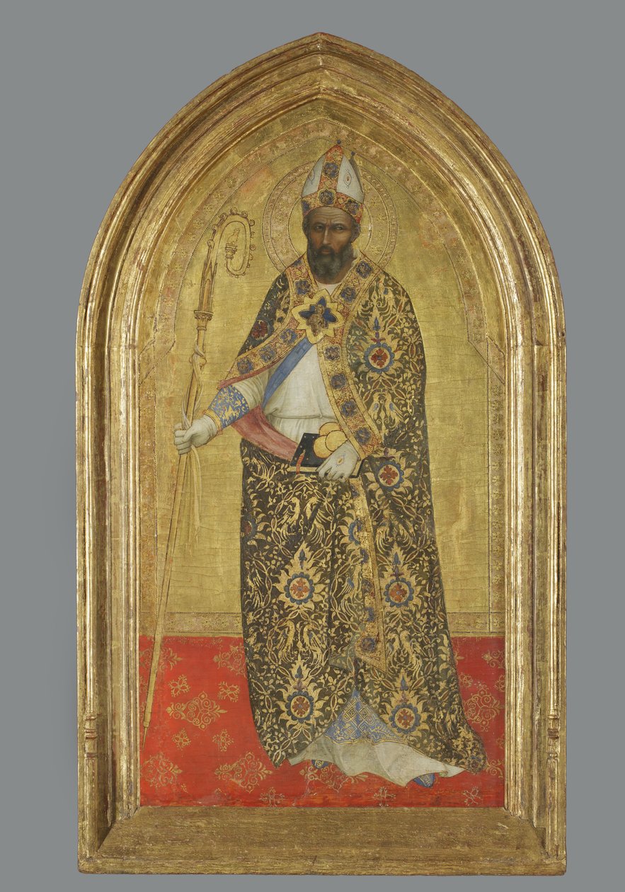 Pyhä Nikolaus Barilainen, n. 1360-1365 (tempera paneelissa) tekijältä Nardo di Cione