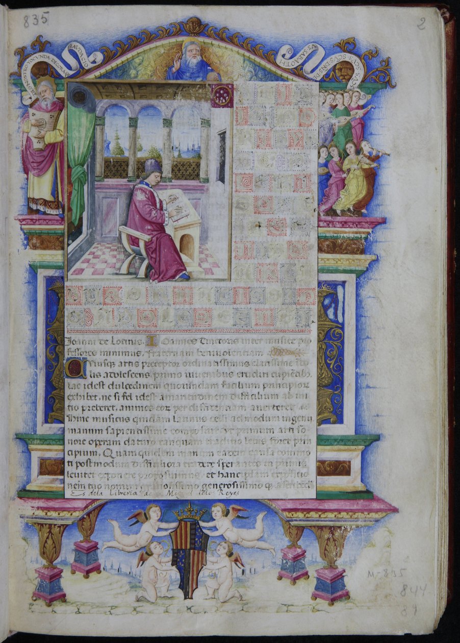 Johannes Tinctorisin muotokuva Opus musicesista Joannis Tinctoris, 1483 tekijältä Nardo Rapicano