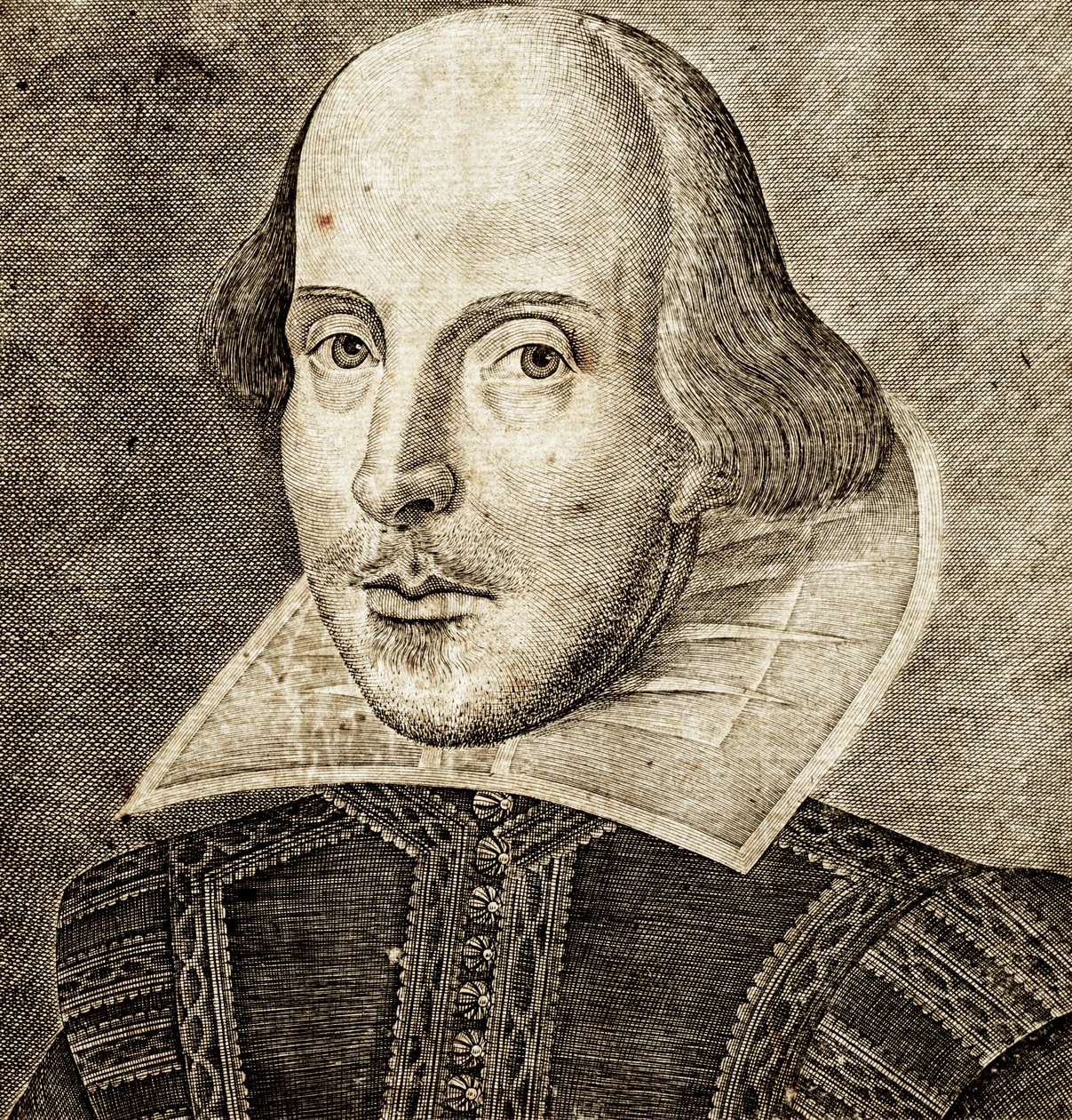 Muotokuva William Shakespearen etusivun Comedies, historiat,  tragediat i.... tekijältä Nathan Benn