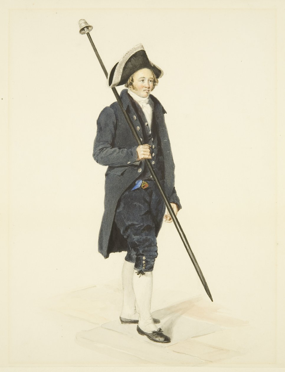 Bristol Bellman, n. 1830 (kynä ja akvarelli paperille) tekijältä Nathan Cooper Branwhite