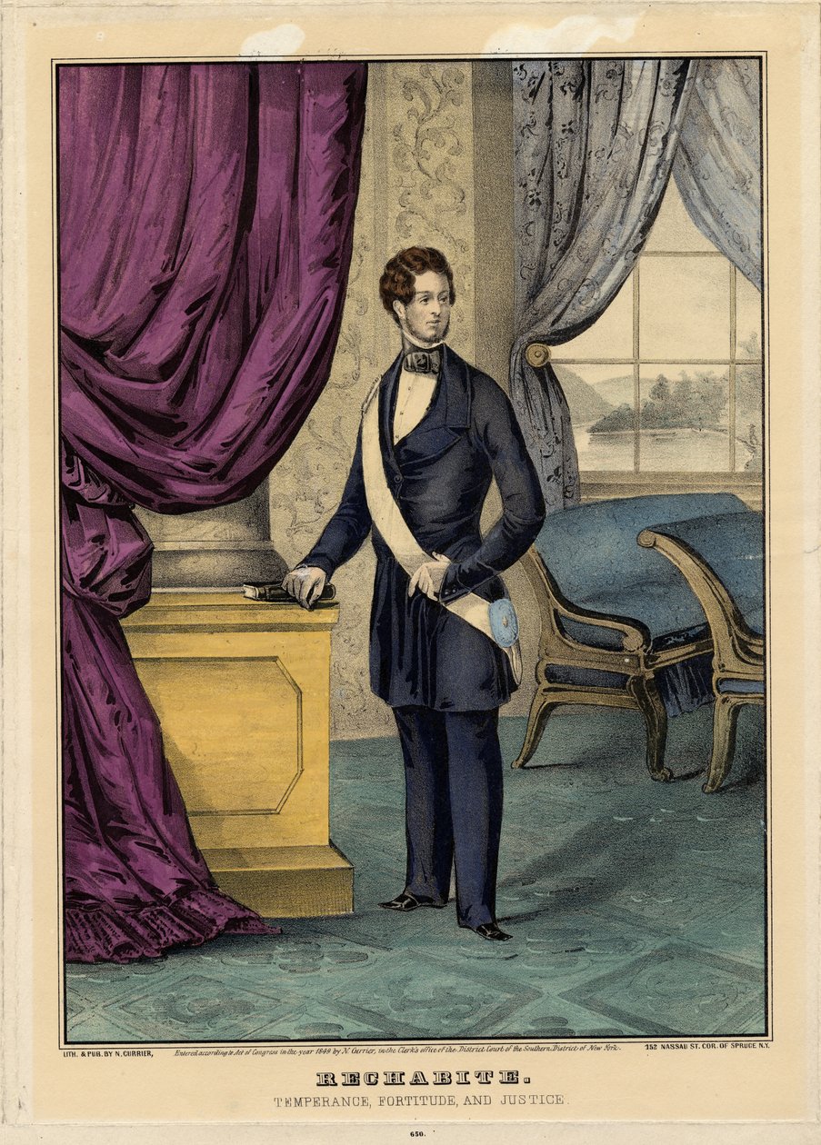 Rechabite: Temperance, Fortitude, and Justice, 1849 tekijältä Nathaniel Currier