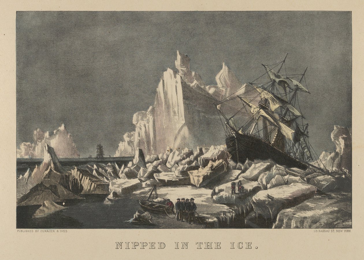 Nipped in the Ice, 1876-94., 1876-94. Tekijät: Nathaniel Currier, James Merritt Ives, Currier ja Ives. tekijältä Currier and Ives