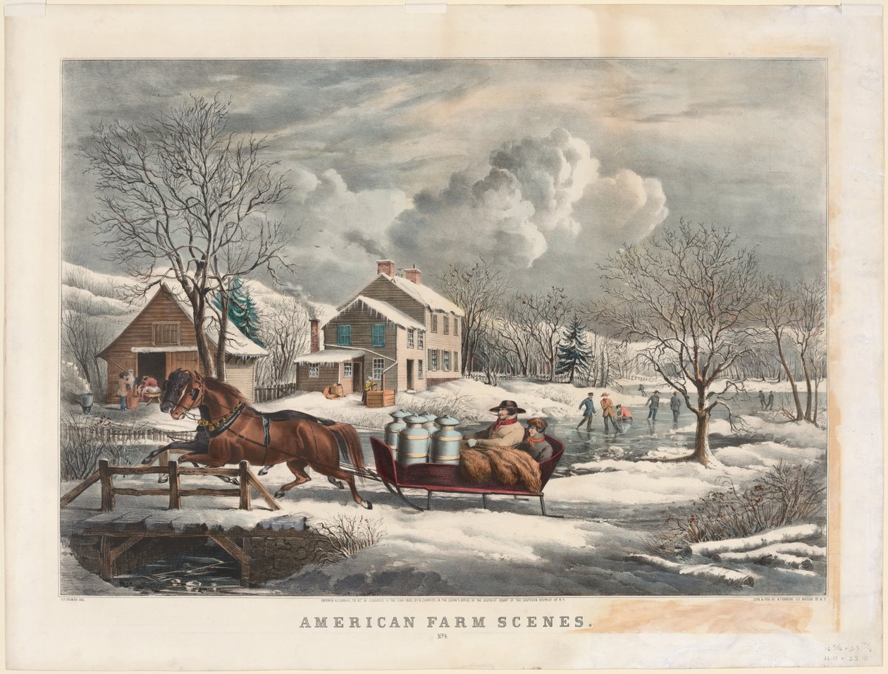 American Farm Scenes, talvi tekijältä Nathaniel Currier