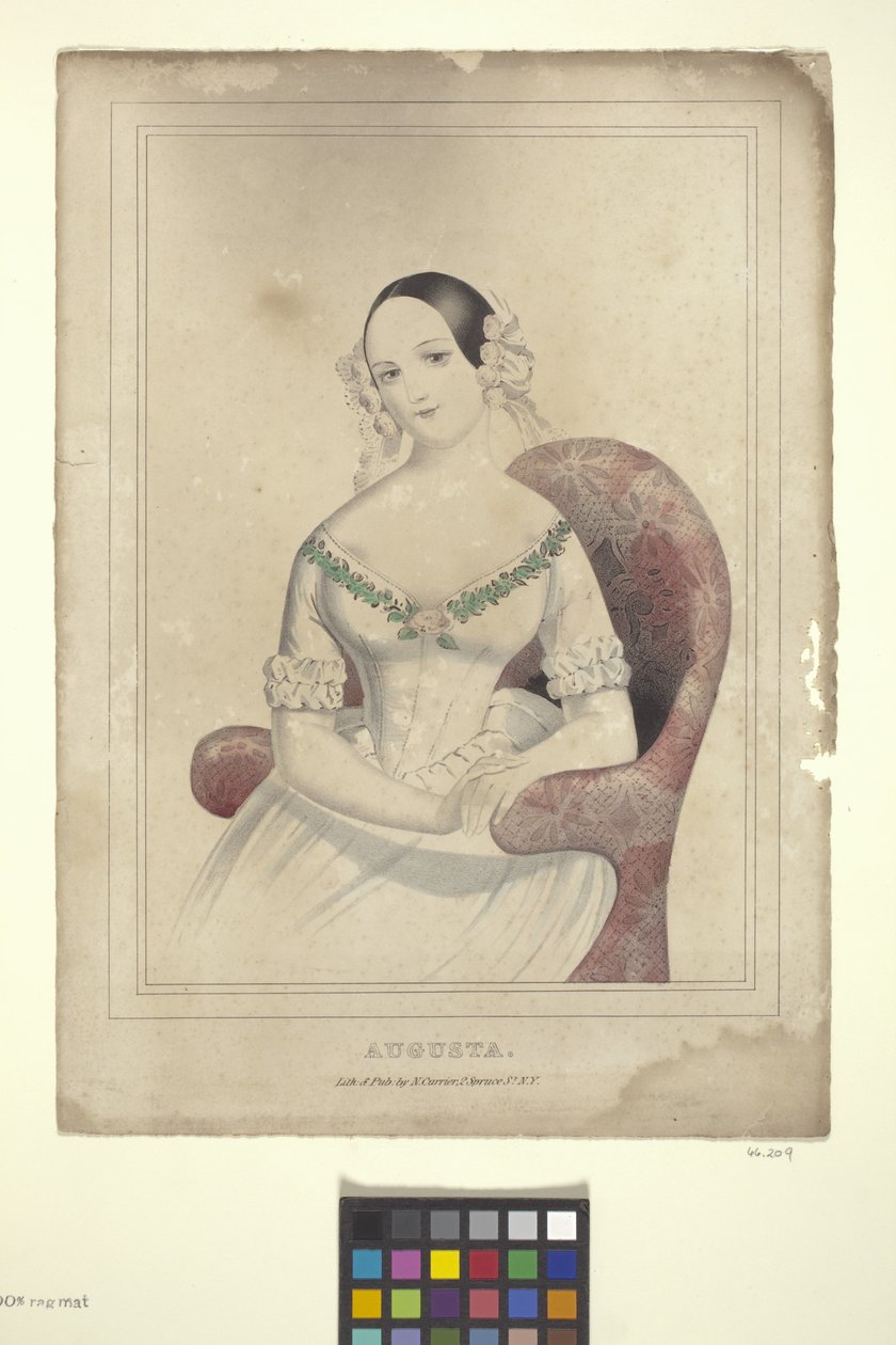 Augusta (käsinvärinen litografia) tekijältä Nathaniel Currier