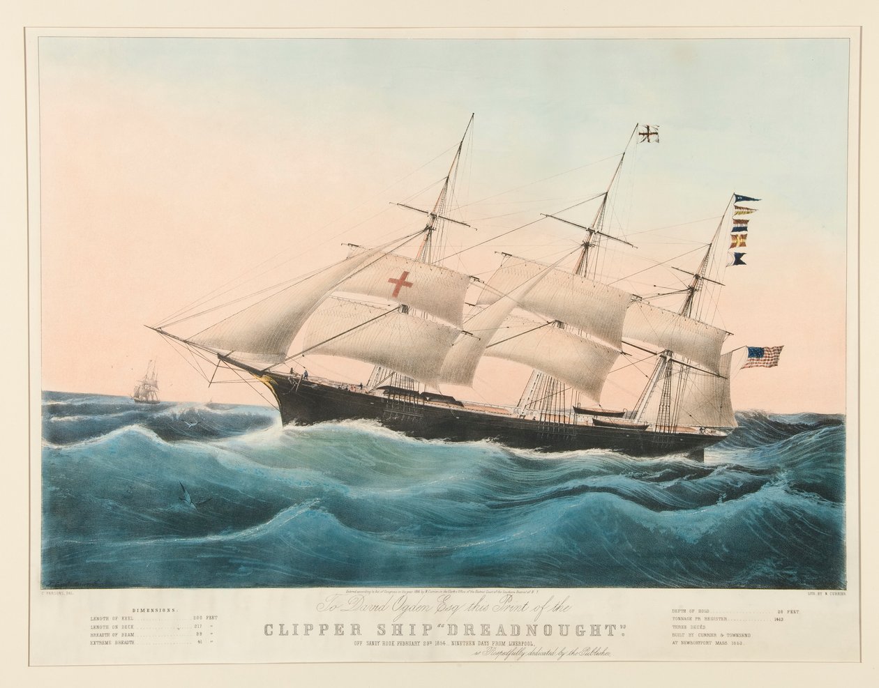 Clipper laiva tekijältä Nathaniel Currier