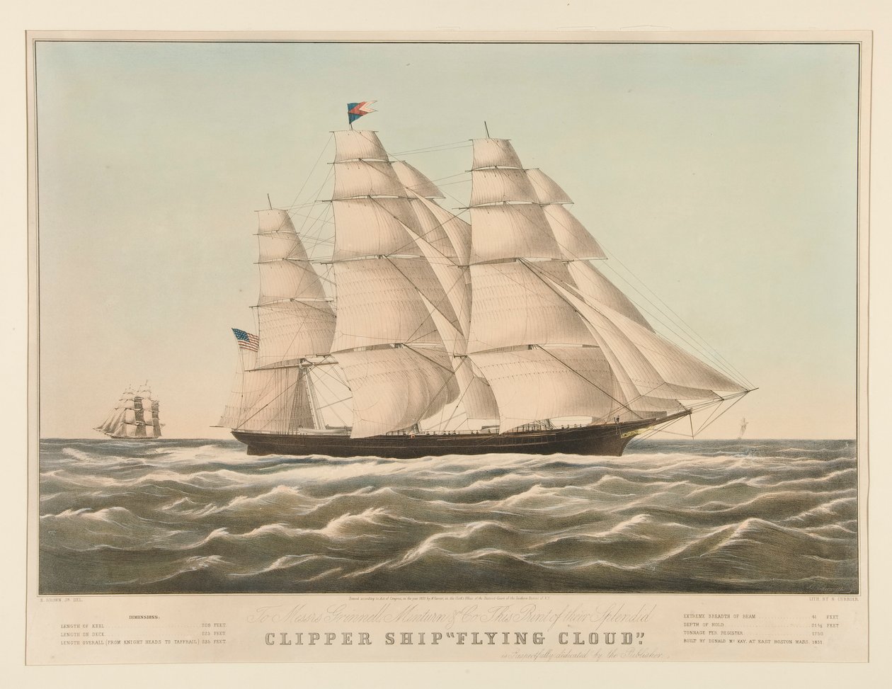 Clipper laiva tekijältä Nathaniel Currier