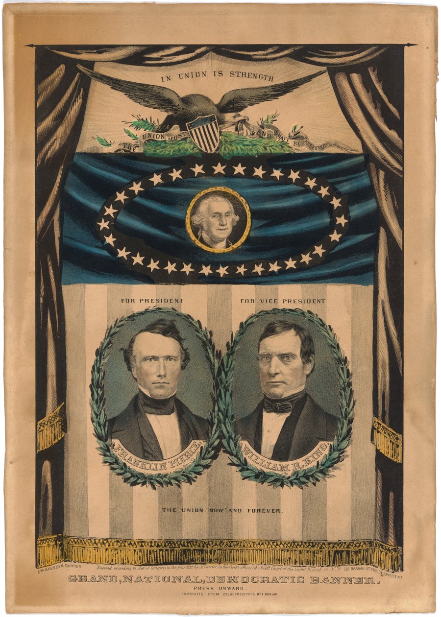 Franklin Pierce ja William R. King tekijältä Nathaniel Currier