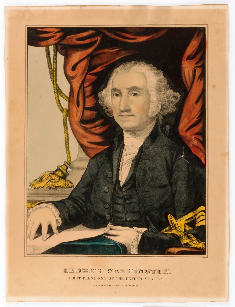 George Washington, Yhdysvaltain ensimmäinen presidentti. tekijältä Nathaniel Currier