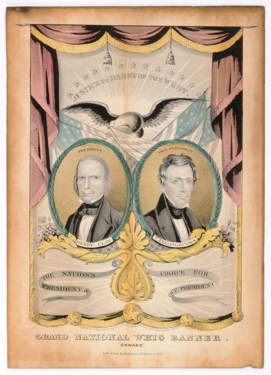 Grand National Whig Banner, "Eteenpäin" tekijältä Nathaniel Currier