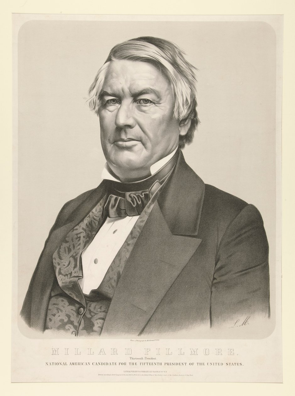 Millard Fillmore, kolmastoista presidentti tekijältä Nathaniel Currier
