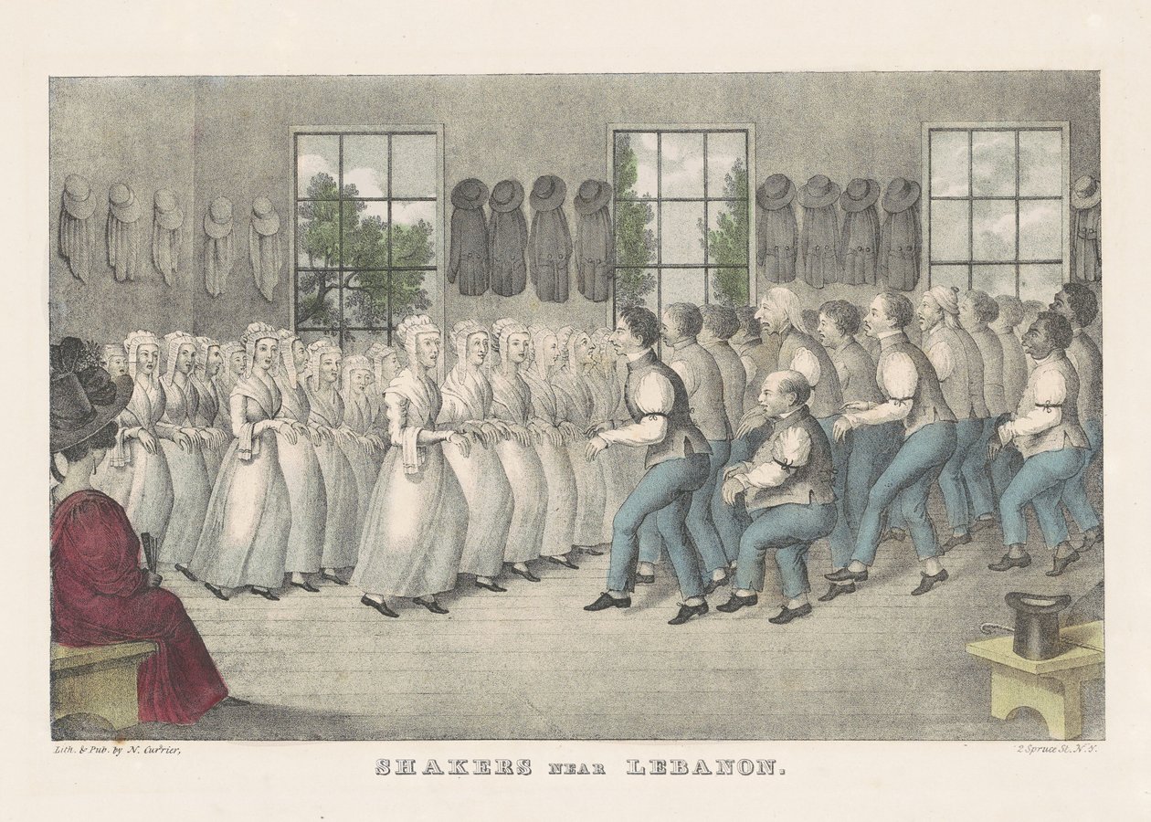 Shakers lähellä Libanonia tekijältä Nathaniel Currier