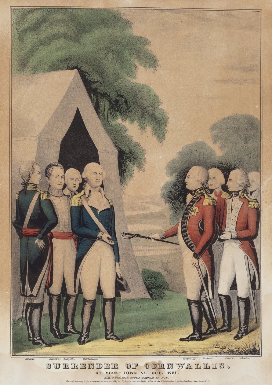 Cornwallisin antautuminen: York-Town Va, lokakuu 1781 tekijältä Nathaniel Currier