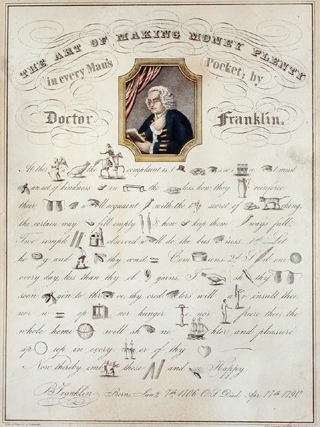 The Art of Making Money Plenty, n. 1870 (värilitho) (katso myös 32914) tekijältä Nathaniel Currier