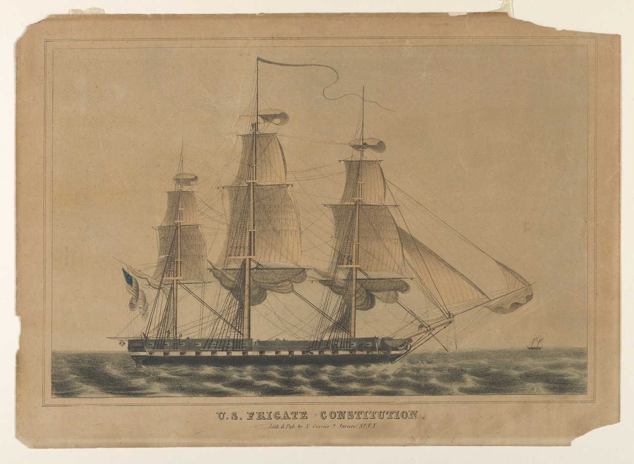 Yhdysvaltain fregattien perustuslaki, 1838-46, 1838-46. tekijältä Nathaniel Currier