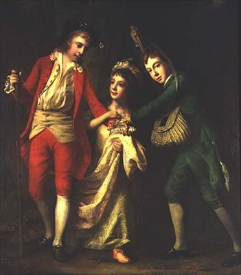 James, John ja Henrietta Maria, Alvan Sir Henry Erskinen lapset (öljy kankaalle) tekijältä Nathaniel Dance Holland