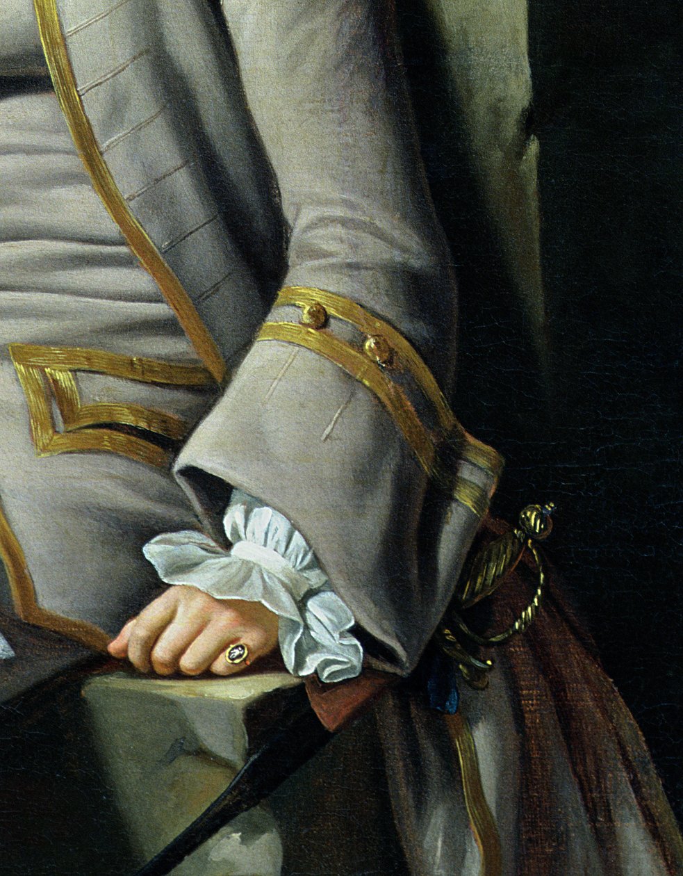 James Grant of Grant, John Mytton, kunnialliset Thomas Robinson ja Thomas Wynne, n. 1760 yksityiskohta 162478 öljy kankaalle tekijältä Nathaniel Dance Holland