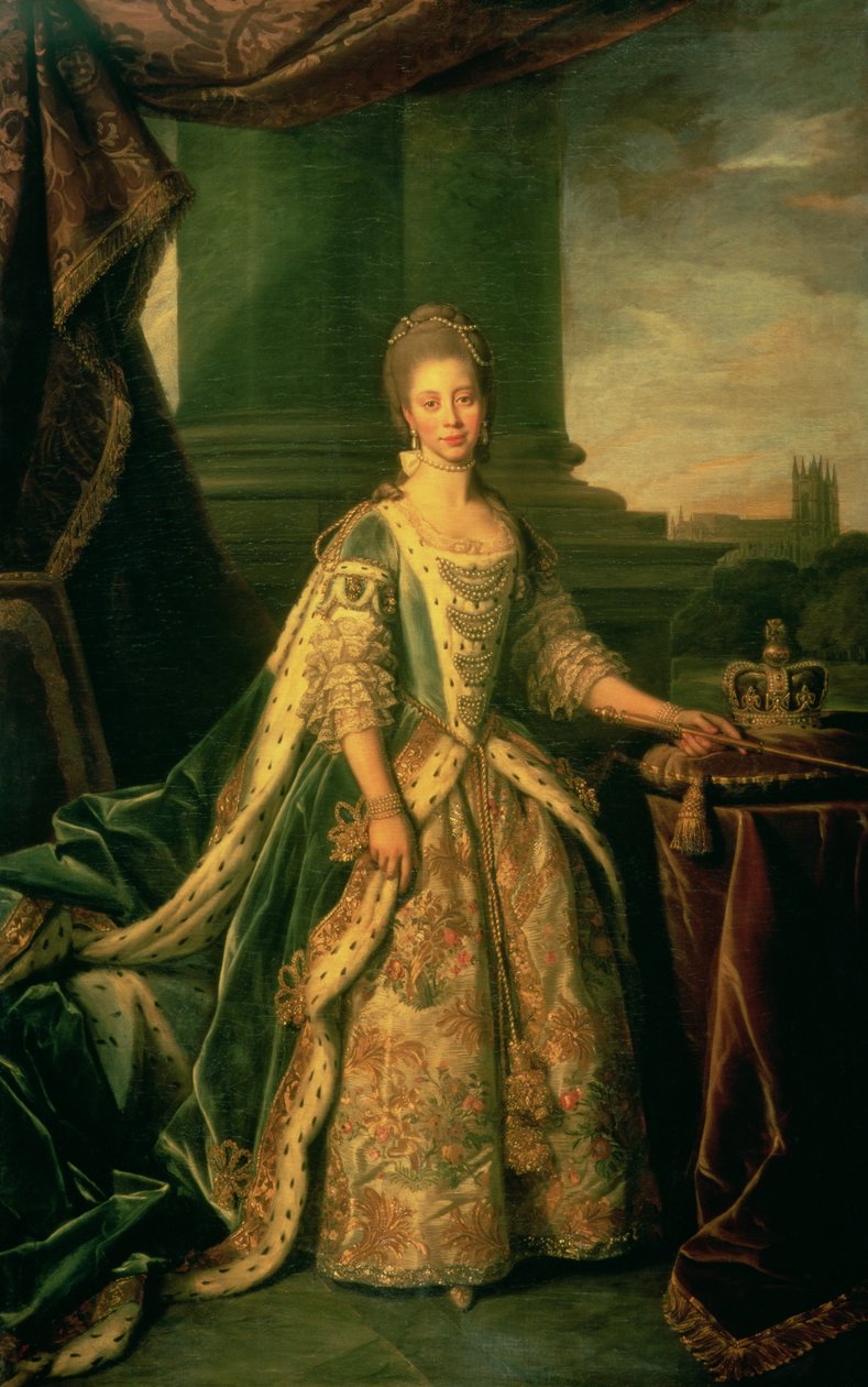Sophie Charlotten muotokuva (1744-1818) tekijältä Nathaniel Dance Holland