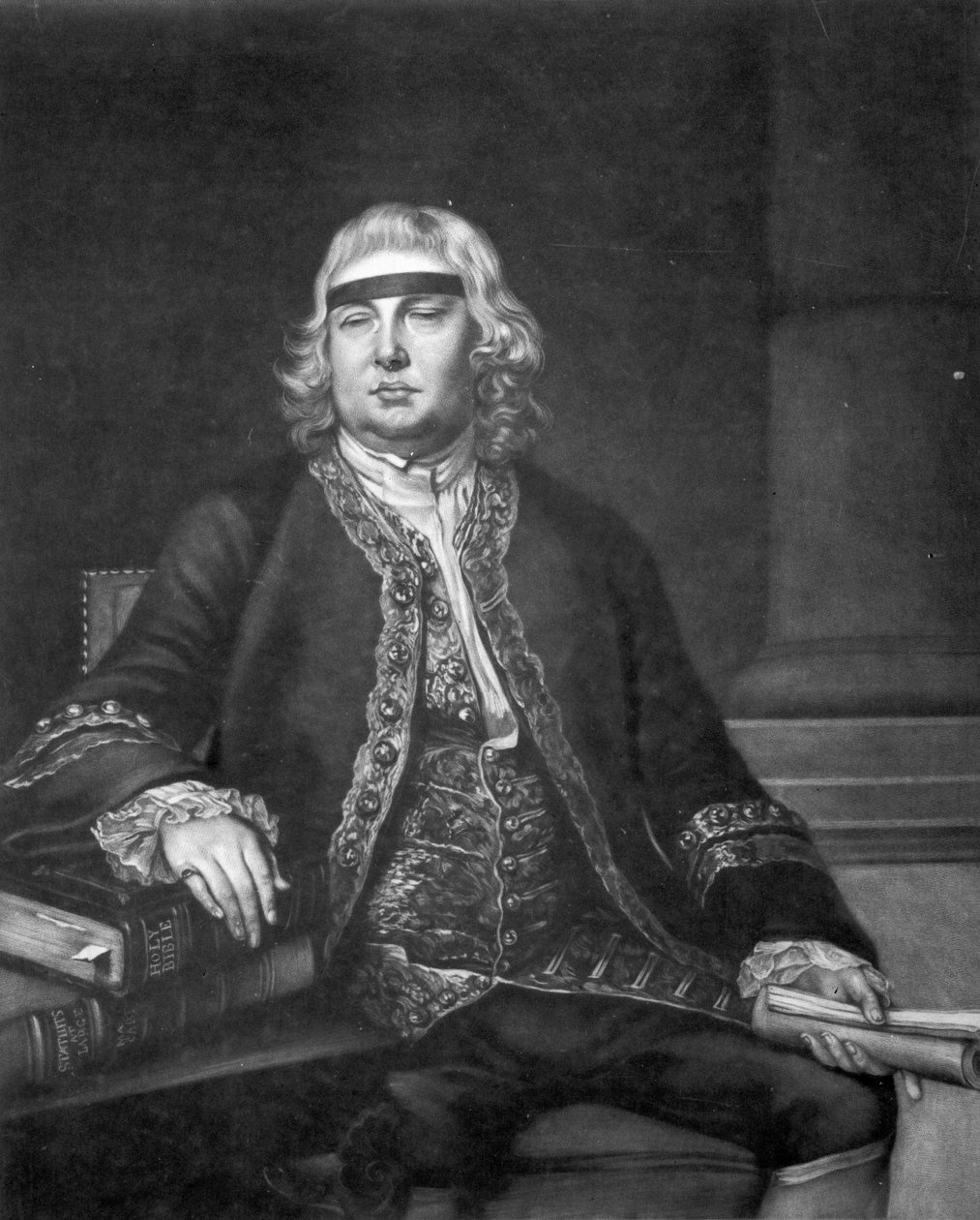 Sir John Fielding, kaiverrus James McArdell tekijältä Nathaniel Hone