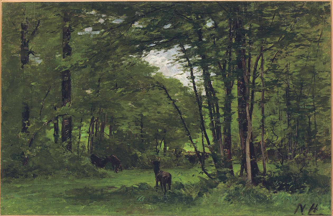 Raja-aita, Fontainebleaun metsä, n. 1868 tekijältä Nathaniel II Hone