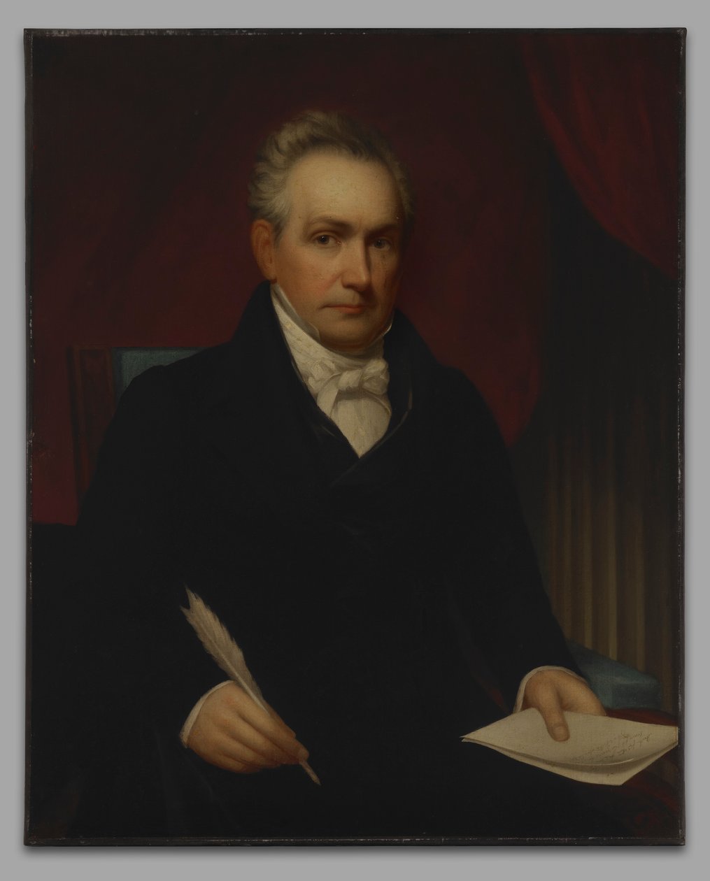 Kunniallinen Roger Minnot Sherman (1773-1844), B. A. 1792, M. A. 1795, LL.D. 1829, (kopio hänen aikaisemman muotokuvansa 1840 jälkeen) tekijältä Nathaniel Jocelyn