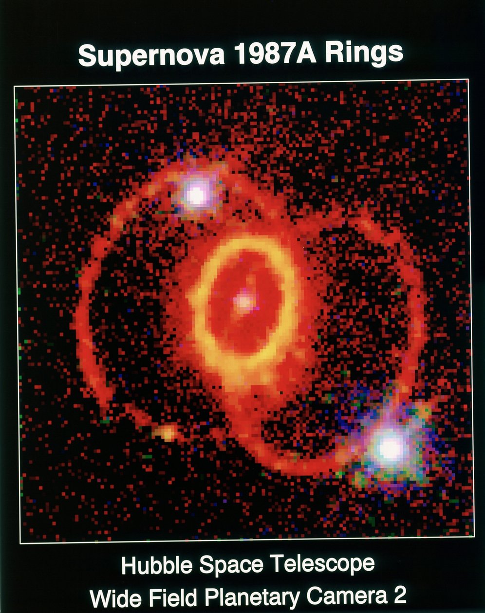 Supernova 19i87A tarkkailtu Hubble-avaruusteleskoopilla, laajakenttäplaneettateleskooppi 2. NASAn valokuva. tekijältä National Aeronautics and Space Administration National Aeronautics and Space Administration