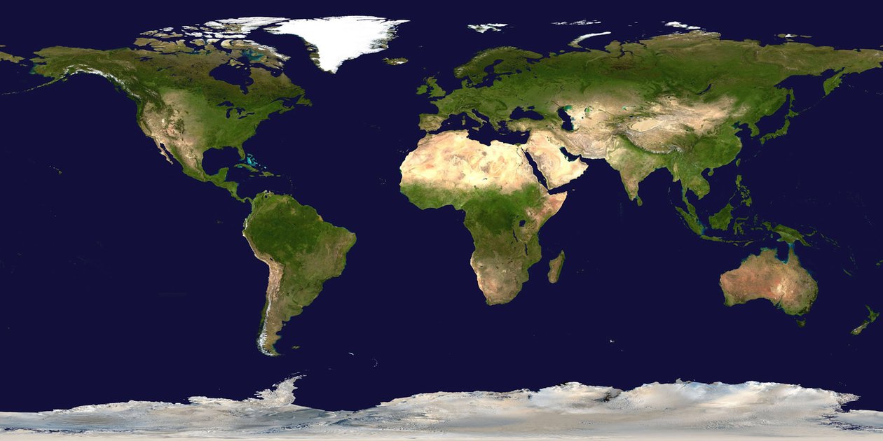 Maailman valtameret ja maanosat avaruudesta katsottuna. NASA. tekijältä National Aeronautics and Space Administration National Aeronautics and Space Administration