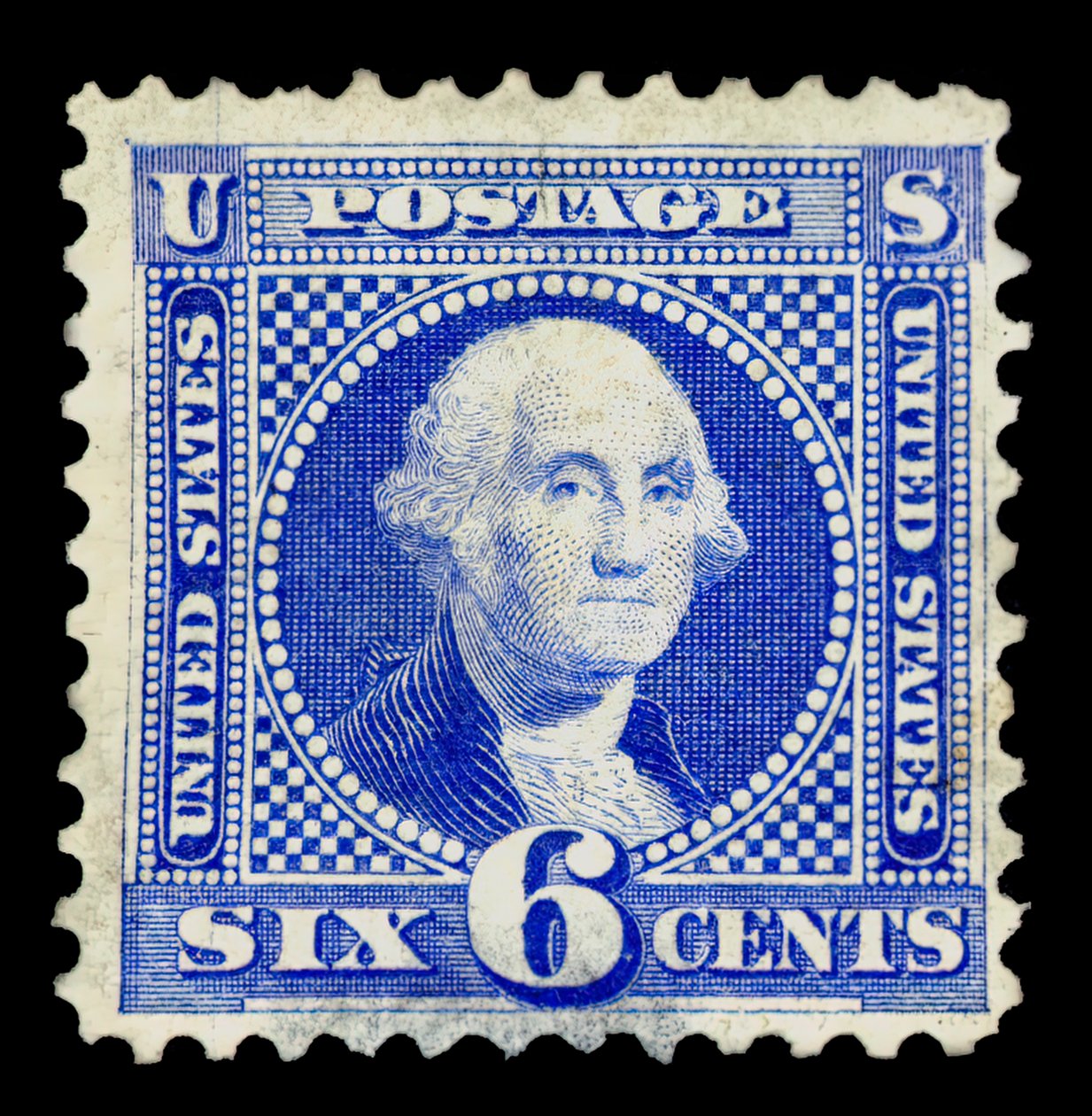 6c Washington julkaisee uudelleen singlen, 1875. tekijältä National Bank Note Company