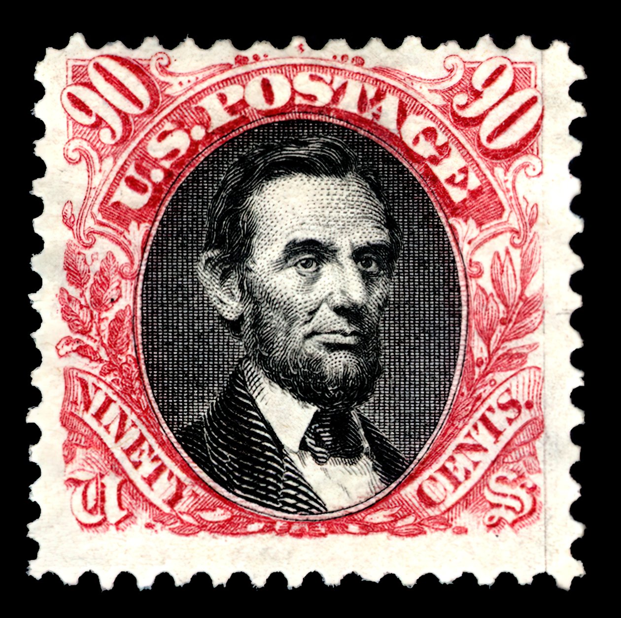 90c Abraham Lincoln julkaisee uudelleen singlen, 1875. tekijältä National Bank Note Company