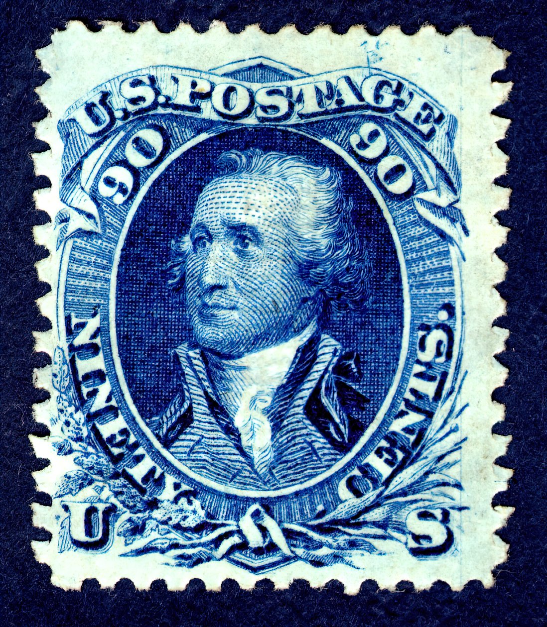 90c Washington F Grill -single, 1867-1868. tekijältä National Bank Note Company