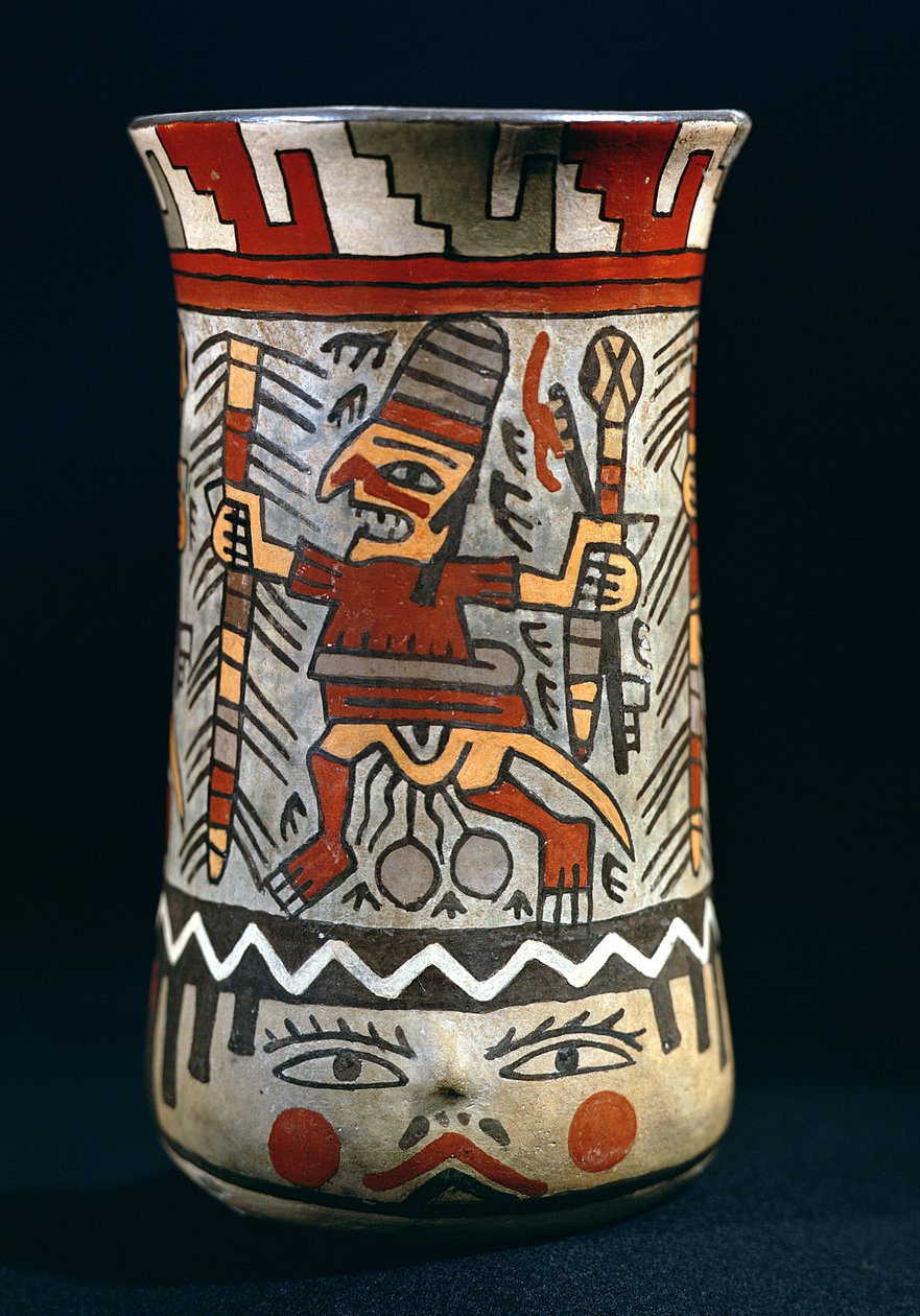 Maatalouskohtausta kuvaava maljakko (keraaminen) tekijältä Nazca Culture