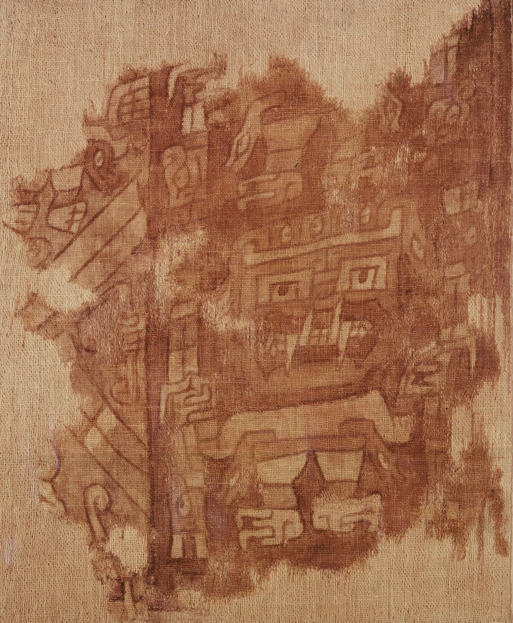 Villanpalanen, jossa jumalan hahmoja, Nazca-kulttuuri (tekstiili) tekijältä Nazca Culture