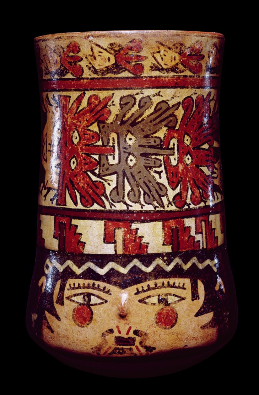 Sylinterimäinen purkki, Late Nazca -tyyli (keramiikka) tekijältä Nazca Culture