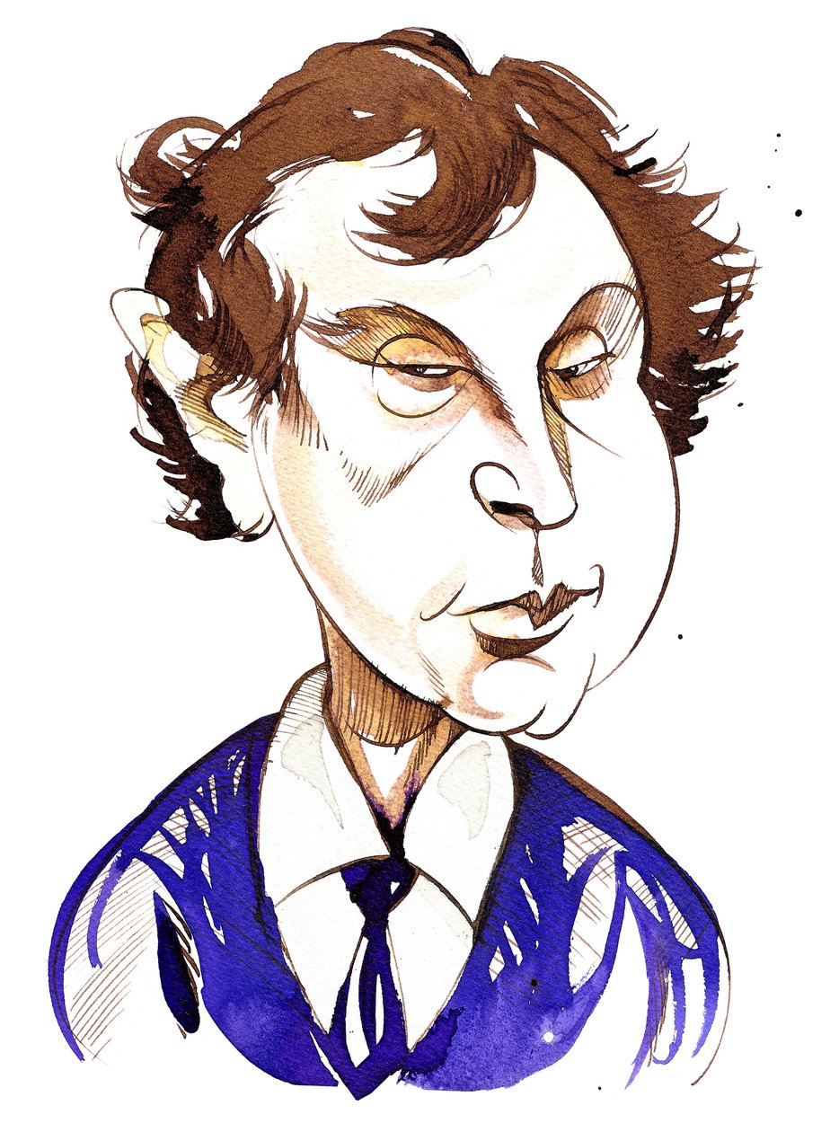 András Schiff (Unkarilainen pianisti 1953), värikarikatyyri tekijältä Neale Osborne