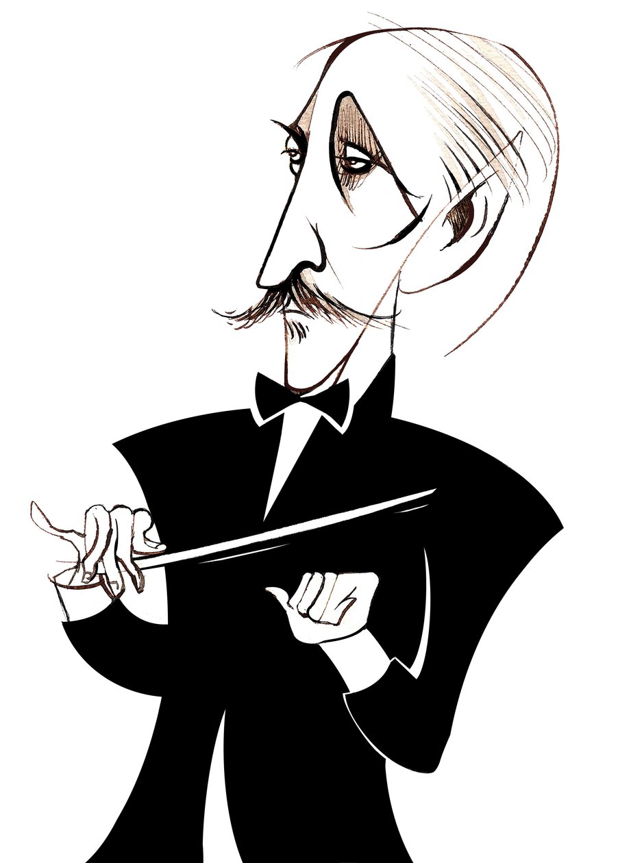 Arturo Toscanini, italialainen kapellimestari (1867 - 1957) karikatyyri tekijältä Neale Osborne